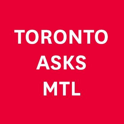 TorontoAsksMTL's profile picture. Use this account to tweet @Montreal a question to ask us anything about the city! Check out the #MTLMOMENTS experience in Dundas Square June 12 - July 10