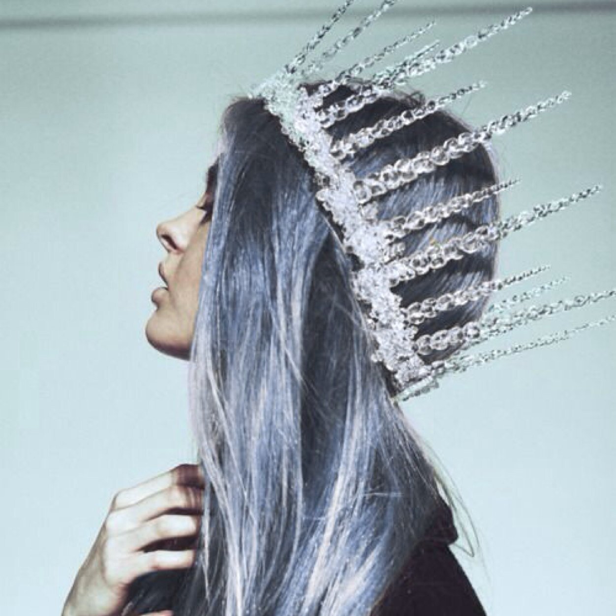 Silver liquid drops