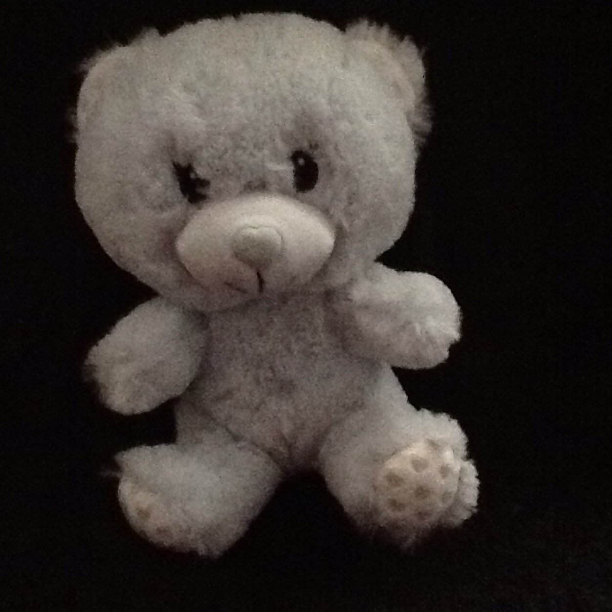 Blue/white Bear & advisor BF stuffed dog Silver Here promoting good #mental-health & stories by A George our creator who helps those who struggling with life