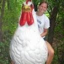 “Don’t run, you’ll scare the chickens!!”  Name that movie…