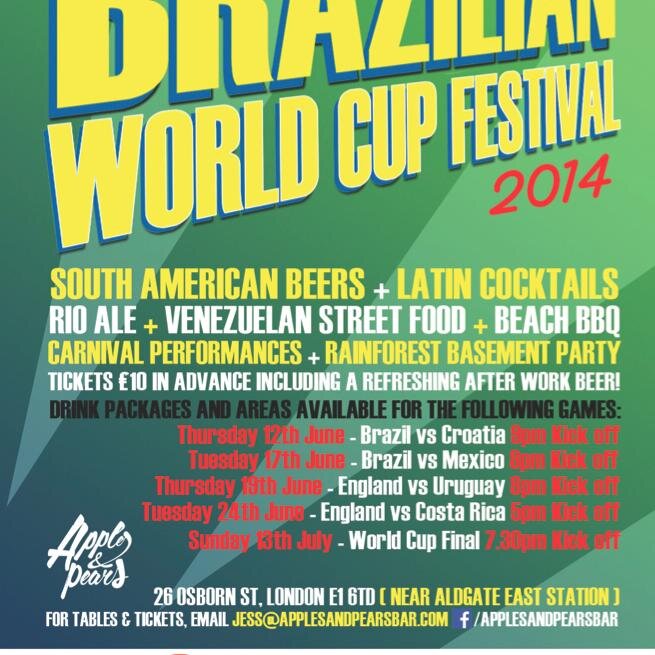 No need to fly to Rio this summer as we are bringing the carnival atmosphere directly to your dancing feet in East London this June and July @applespearsbar