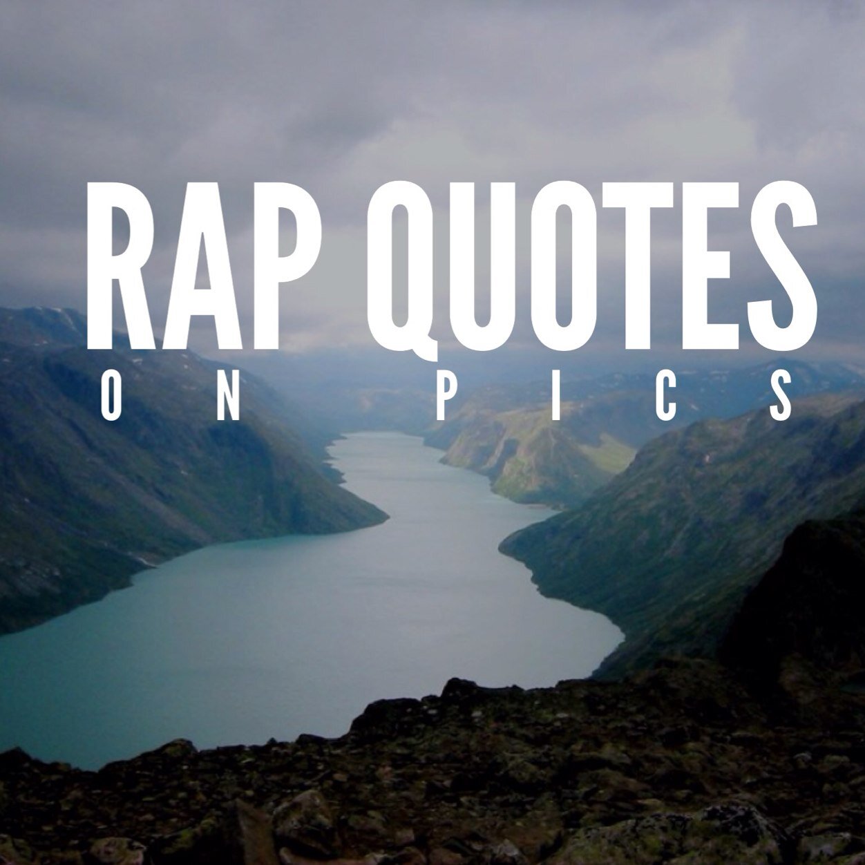 Real Rap quotes on inspirational stock photos.