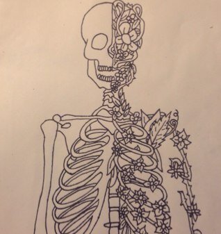 I write my own poems and listen to bands.