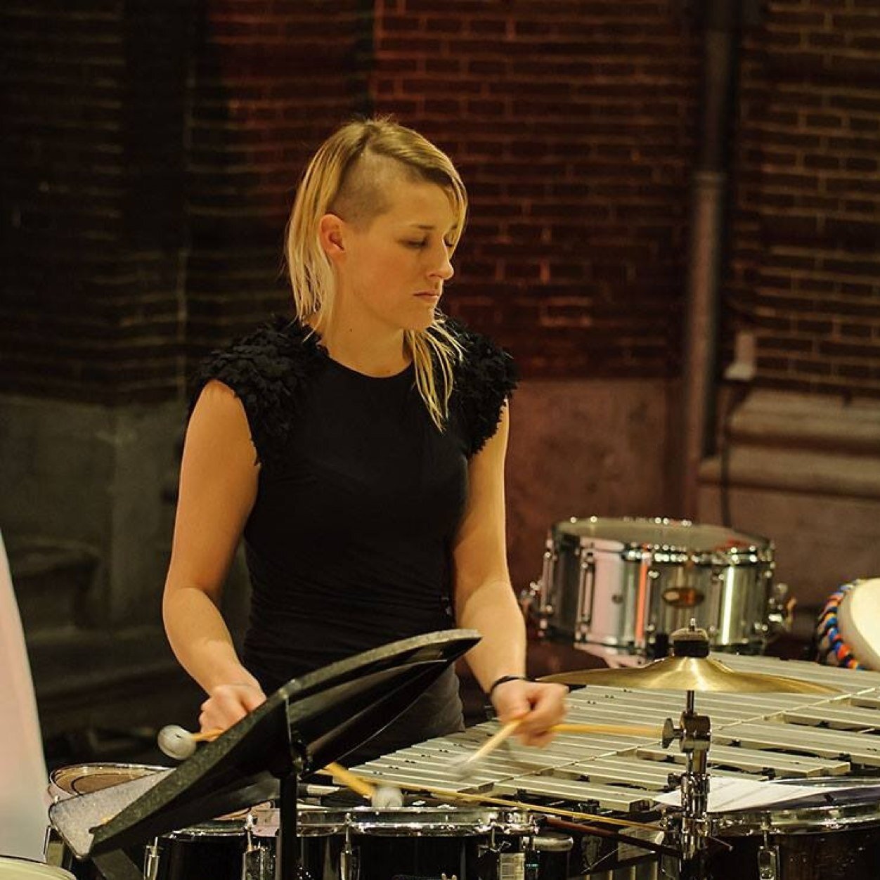 Percussionist. Performing in Mr Burns at the Almeida, London until July 29th