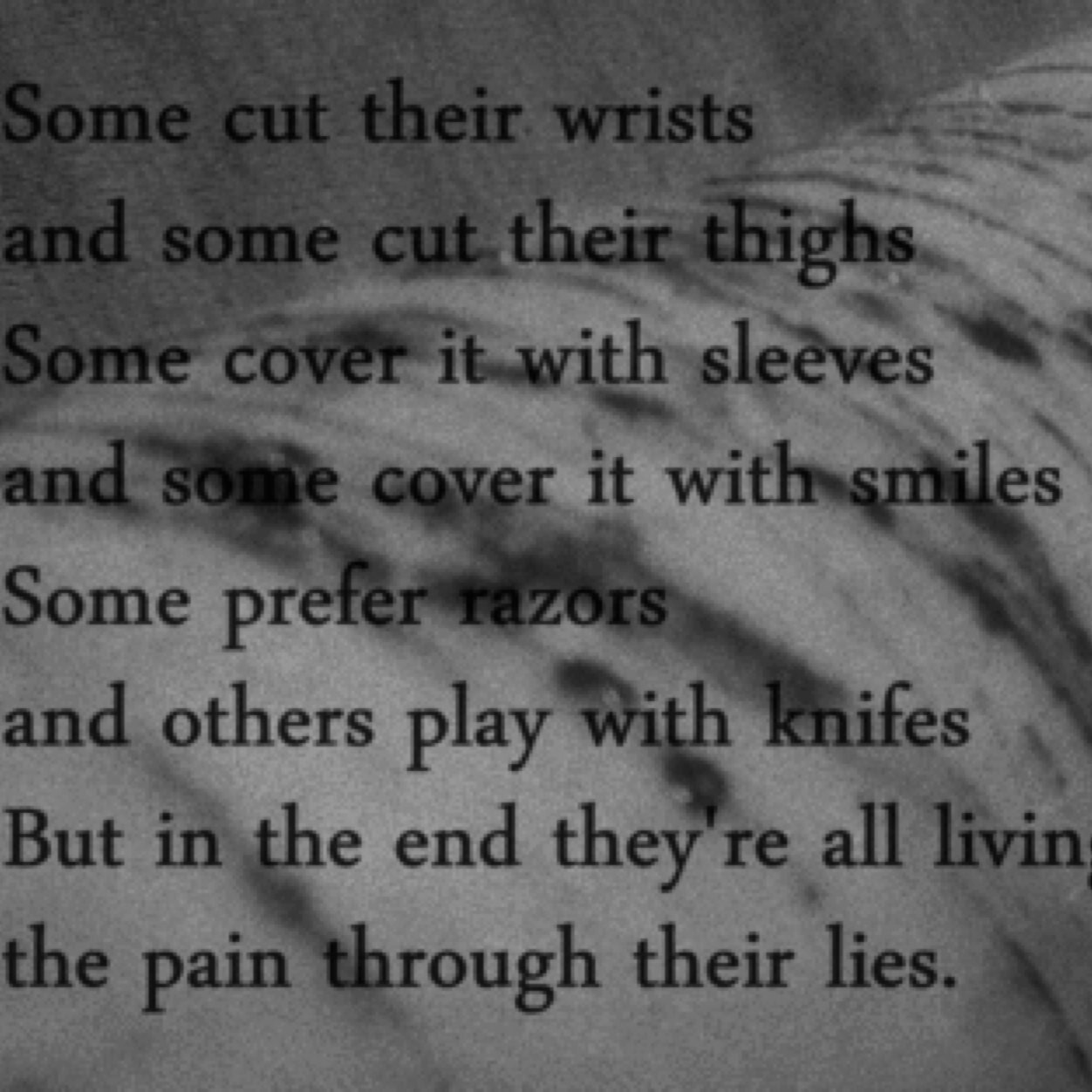 generalized anxiety disorder| depression| paranoid schizophrenia| abused| DID| mixed bipolar| cyclothymic| paranoia| BPD| bullied| dyslexia| ADD| ADHD