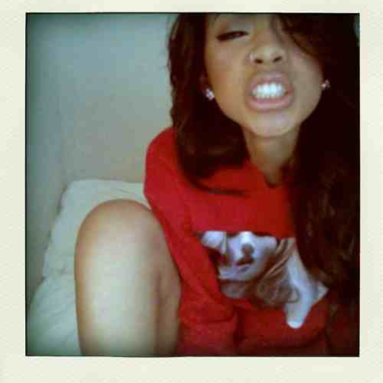 Smoking a blunt, chilling with my angel.