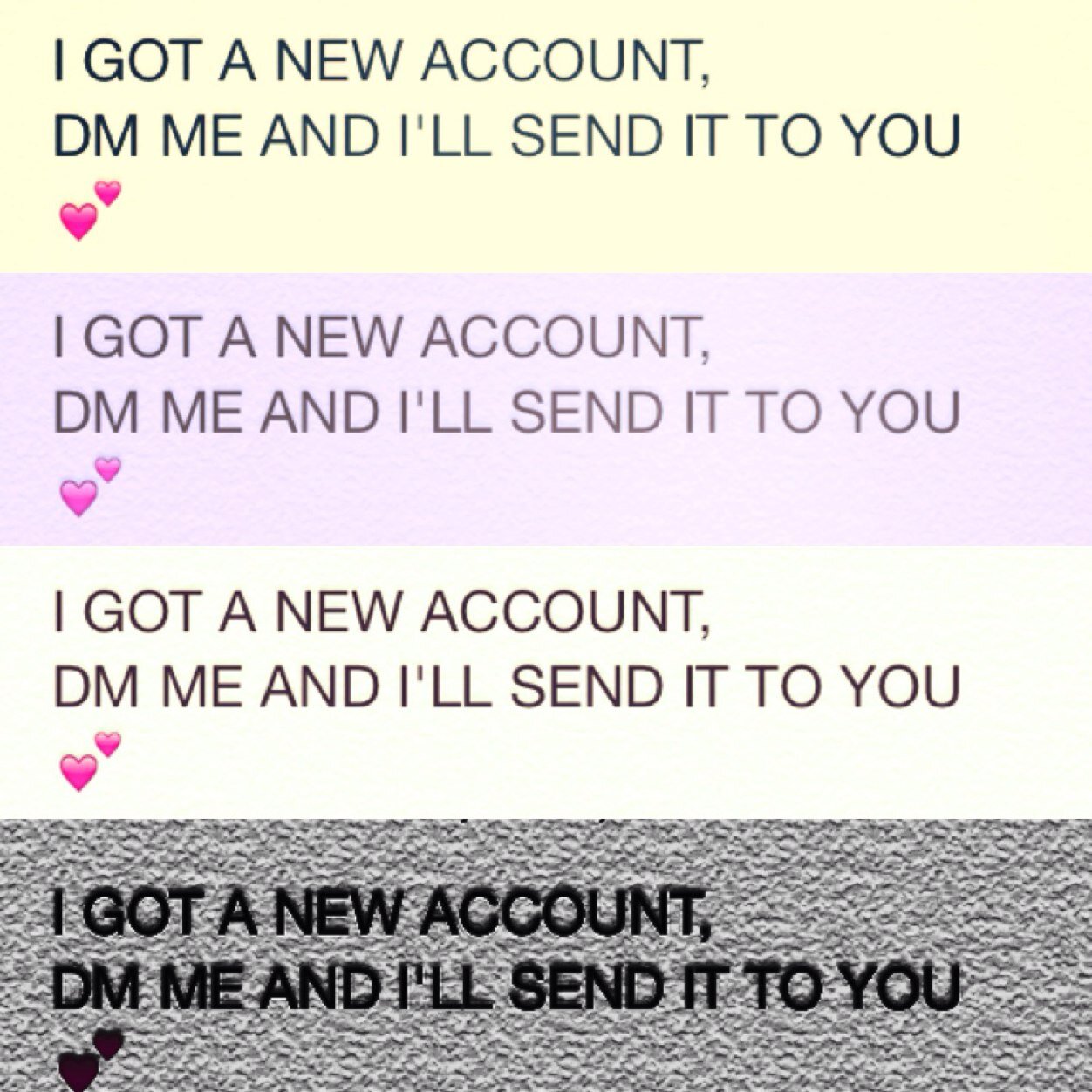 Hi! i dont use this account anymore, but if you follow me, i can always dm you my new account. :*