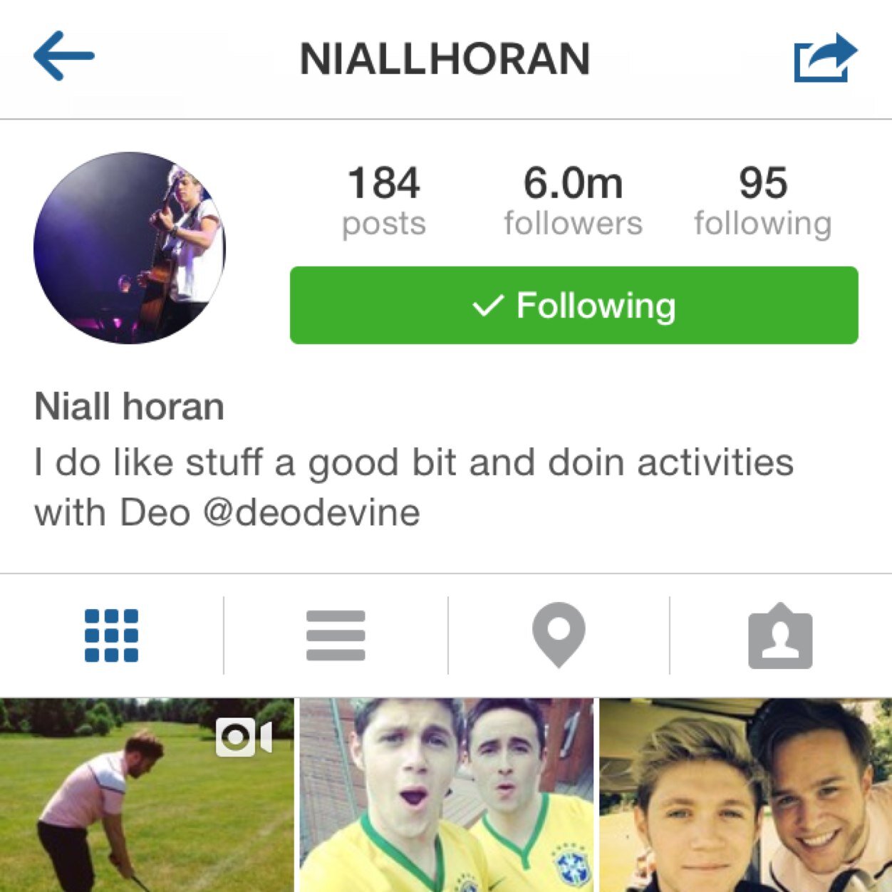 Original Niall IG comments account
