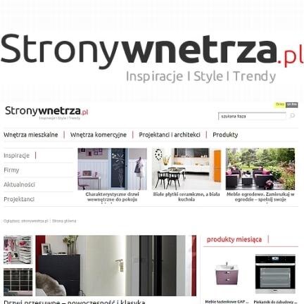 Stronywnetrza.pl jest serwisem w którym można znaleźć aranżacje wnętrz, produkty wnętrzarskie oraz projektantów wnętrz.