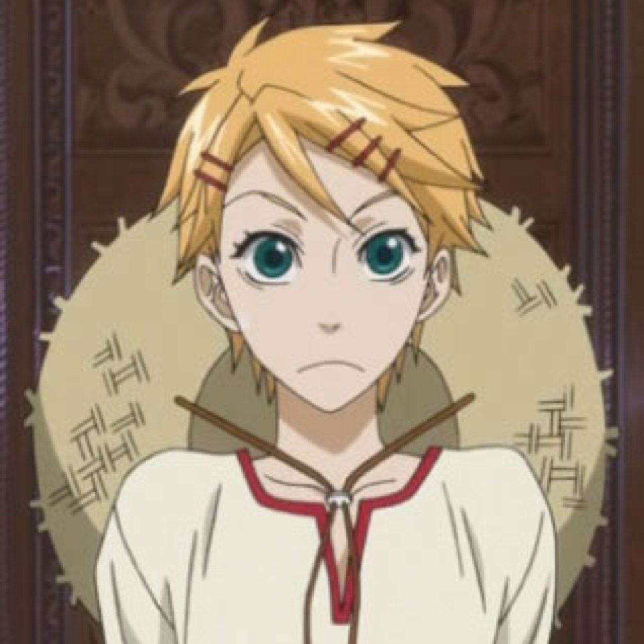 Uh.. Hi! I'm Finnian, call me Finny please. I work as a gardener for Ciel Phantomhive in his mansion. (roleplayer)