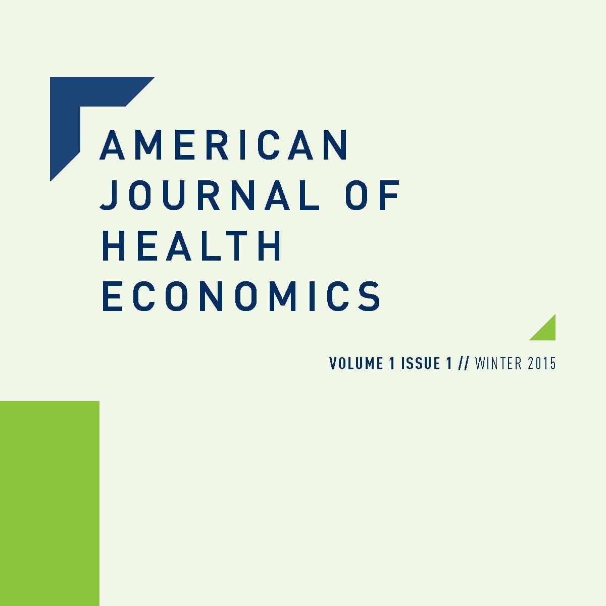 The official page for the American Journal of Health Economics, an international, peer-reviewed journal published quarterly online and in print.