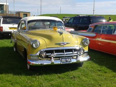 A 1953 Chevy owner crusin to the Rockabilly chunes.