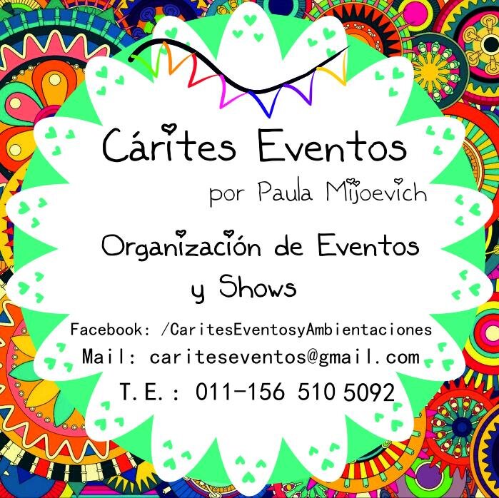 ♥Ambientaciones para eventos!
♥Cosas lindas para regalar y regalarte! 
♥Organización de eventos: Cárites Eventos ♥Bs.As. Capital.
cariteseventos@gmail.com
