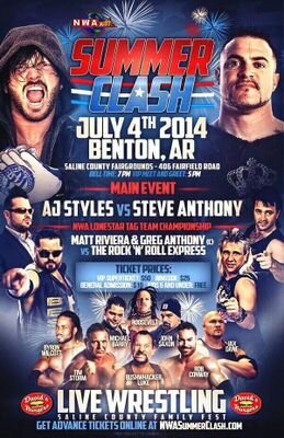 Celebrate July 4th, 2014 in Benton, Arkansas at NWA Summer Clash! Featuring AJ Styles, The Rock N' Roll Express, Bushwhacker Luke and many, many more!