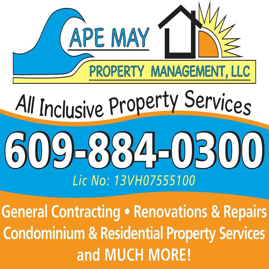 Cape May Property Management LLC
Year round Property Maintenance Management, General Contracting, & Construction, and much more
No job too BIG or too small!