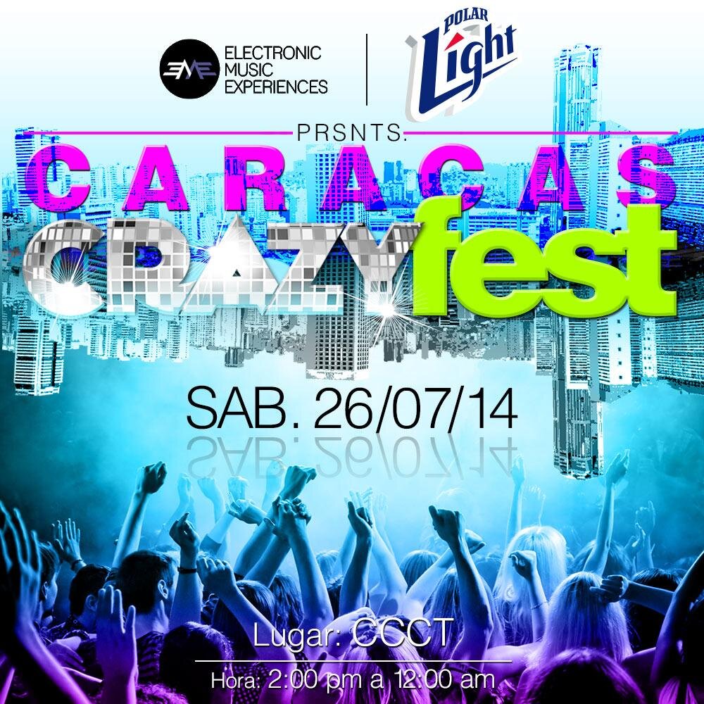 La unica marca de experiencia electrónica en Venezuela. Con los shows tematicos mas innovadores y los mejores productores electronicos del mundo. GET CRAZY