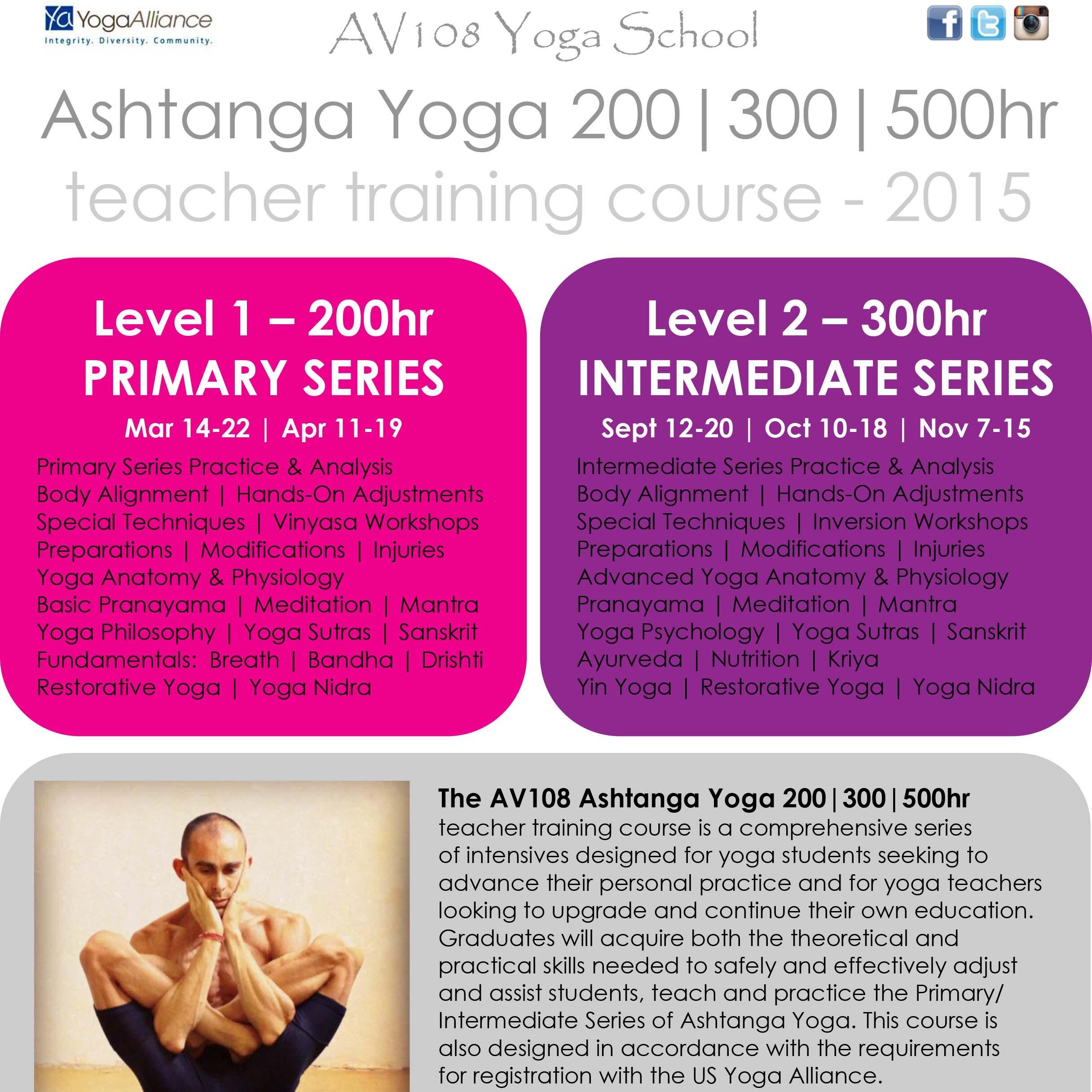 Ashtanga Vinyasa 108 (AV108) is a Yoga School dedicated to help students safely develop a personal practice & to bring forth their full potential.