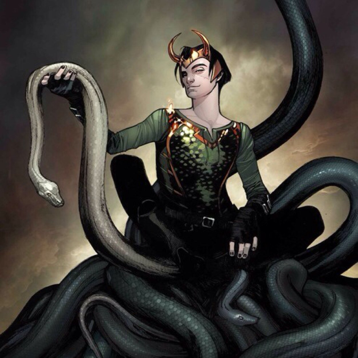 Ah, yes. You're here. Well then, I'm Loki. Obviously. God of Tricks. God of Evil. Prince of Lies. The names go on. I am the agent of the All-Mother. You are?