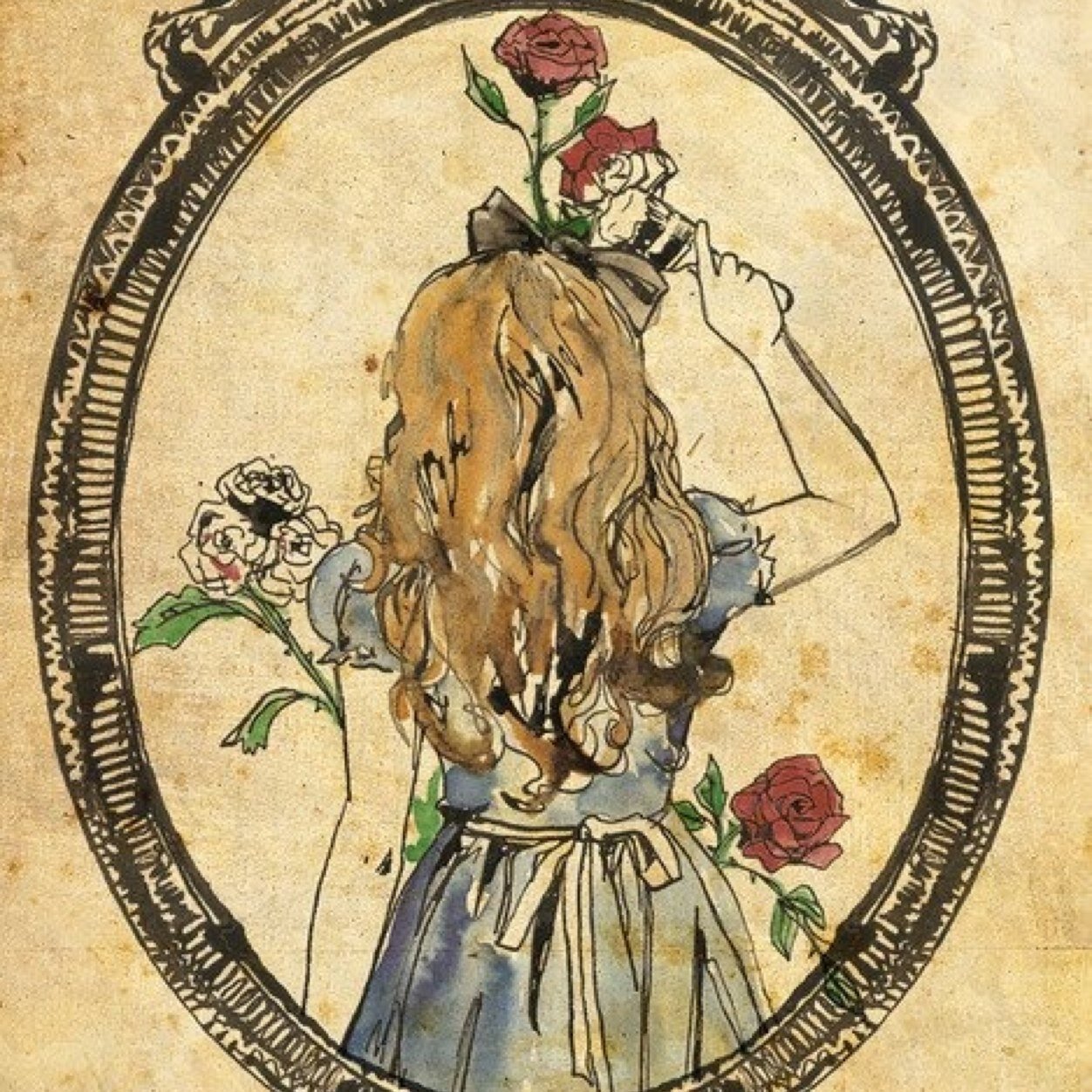 Painting the roses read 
With the demons bleeding in my head
