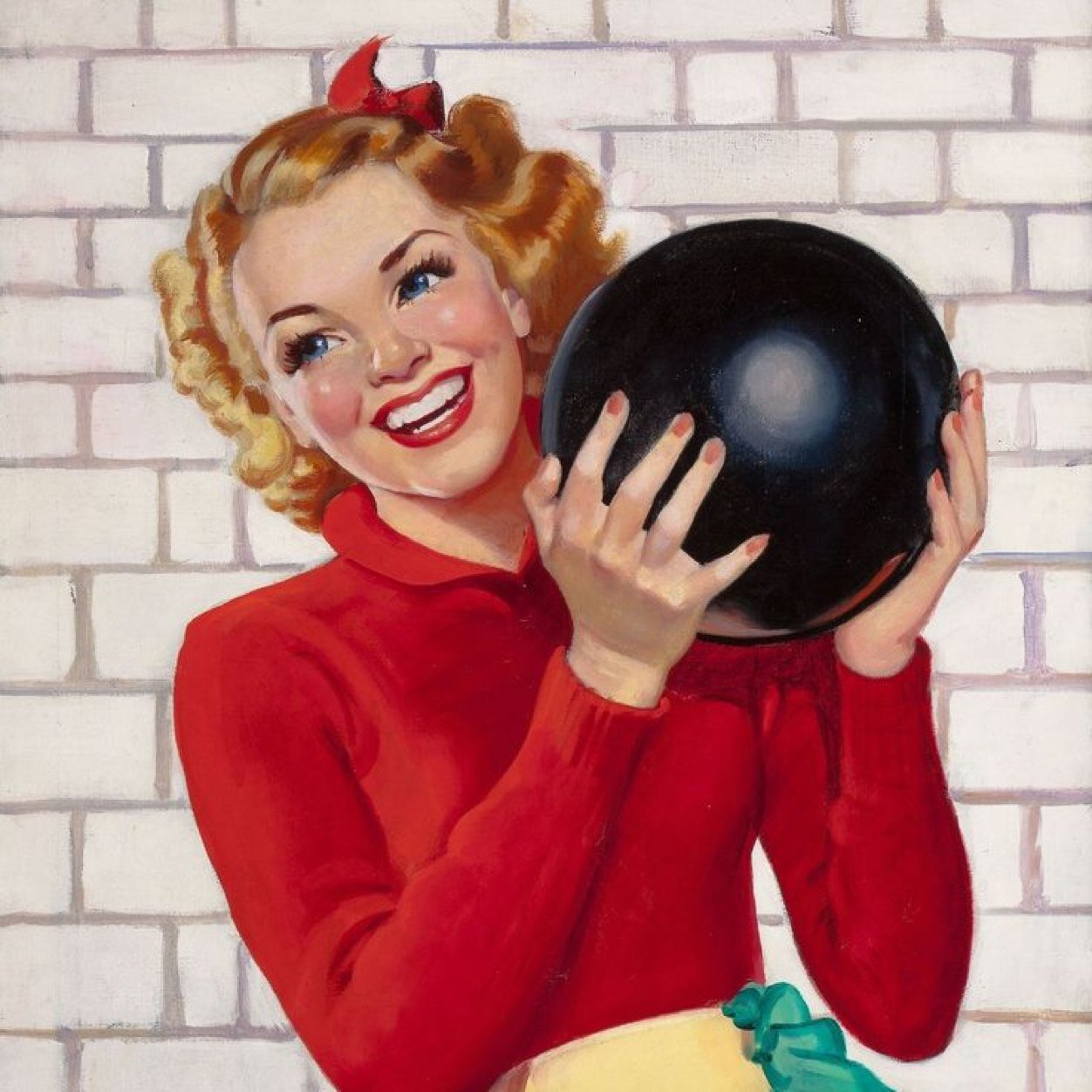 Follow me and then go bowl! Hurry go!