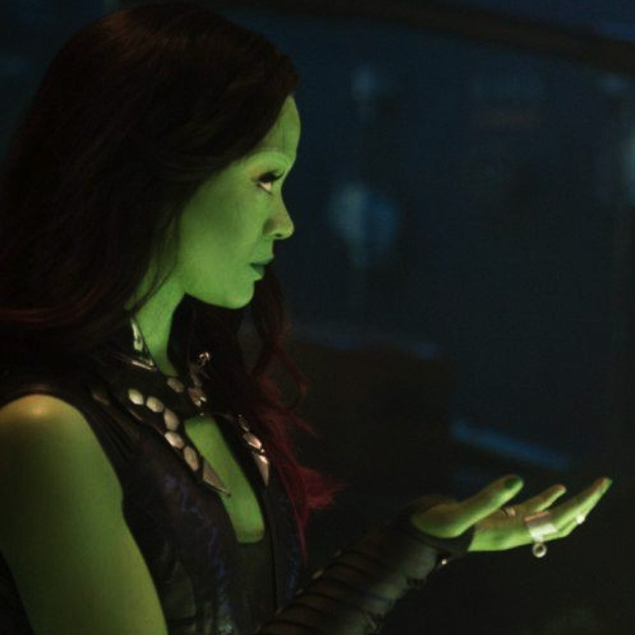 Warrior. Assassin. Daughter of Thanos. Deadliest Woman in the Galaxy. Not some freak with green skin huh, toots? I could end you in a snap, period.