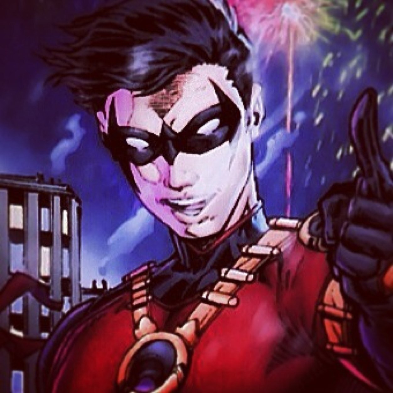 The names Tim Drake also know as Red Robin, I'm 18 years old, I am engaged to the beautiful @BadassBatgirlS and have a beautiful son called Thomas Drake.