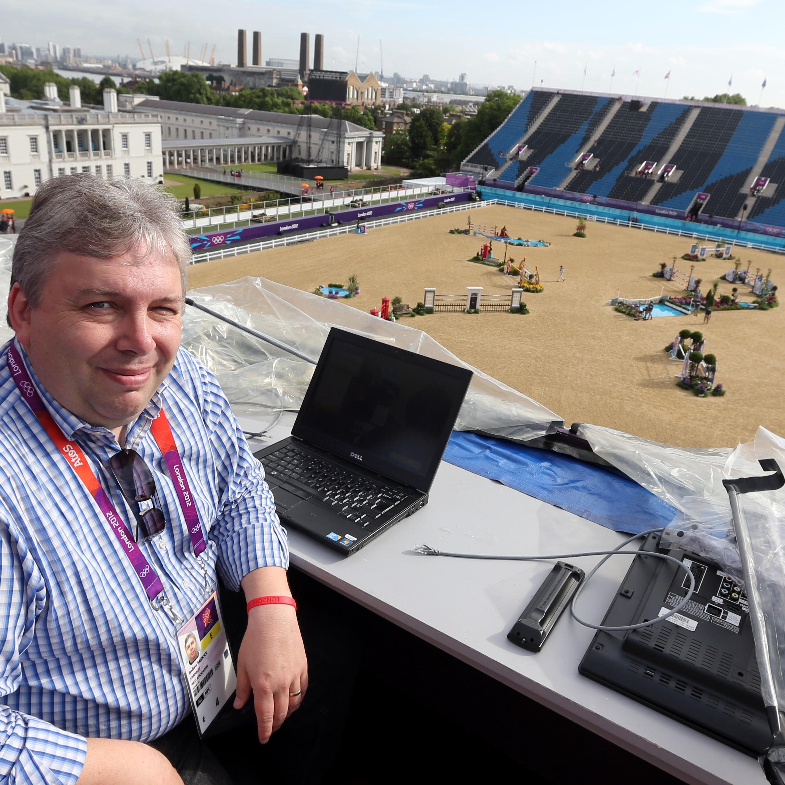 Rugby journalist and chairman of British Equestrian Writers' Association. Part-time bank manager for eventer daughter.