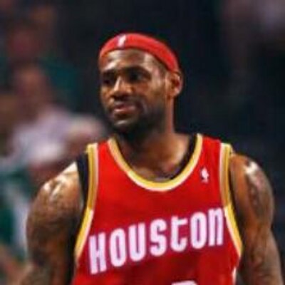 lebron in rockets jersey
