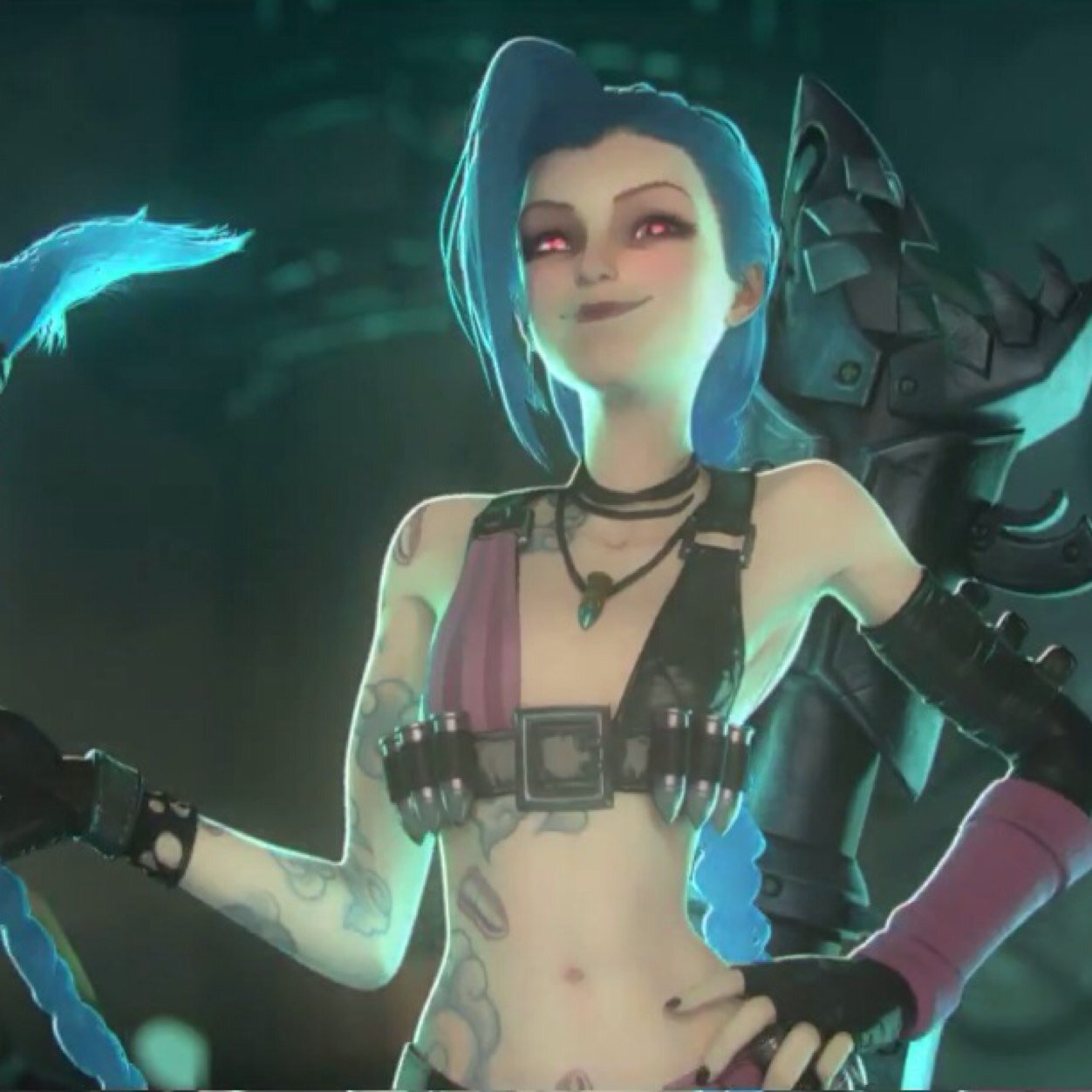Ya got problems? Maybe burning your house down will help! Teehee~! Get lost, Losers~! Isn't that right, Fishbones~?