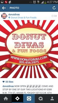 Donut Divas & Fun Foods Catering & Sweet Shop open every day 11am-11pm 5779 sw 8 Street Miami, FL 33125 305-456-5975 Company in Miami