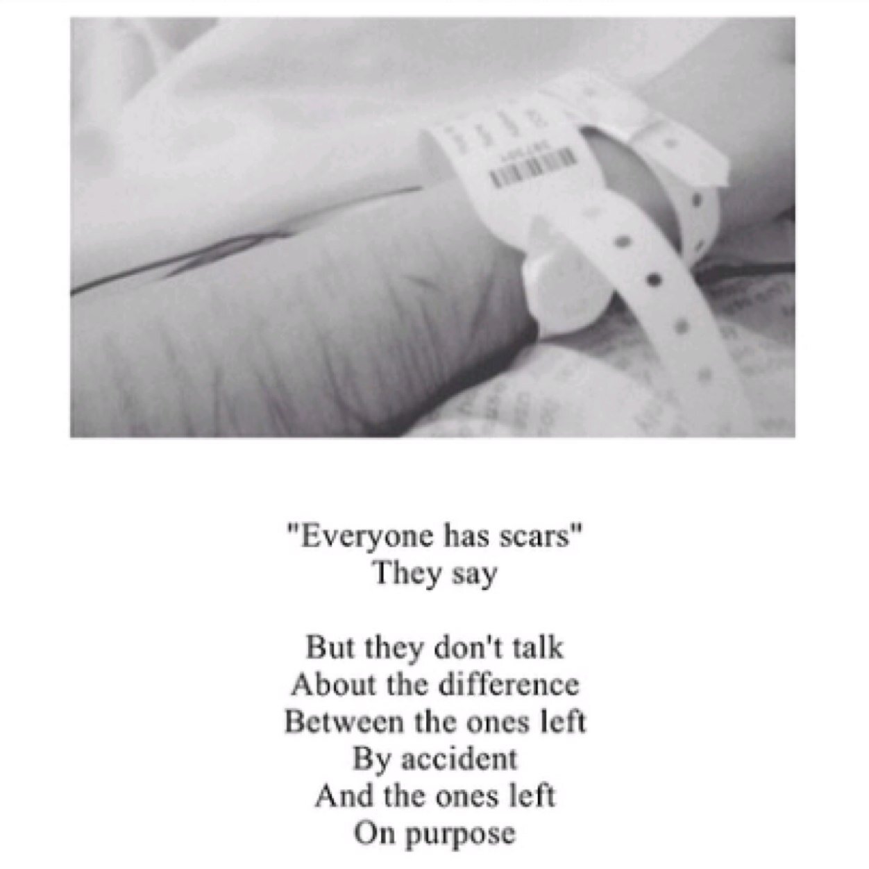 Cuts on the surface. Cuts through a vein. A cut's a cut. It's all the same pain. 

♥️@harryismysavior♥️