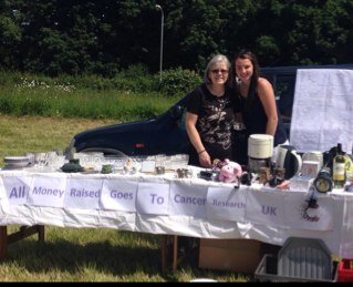 My Graddaughter Ella and I are fundraising for Cancer Research UK, We are doing carboots etc and all money goes onto our Justgiving page for Cancer researchUK.