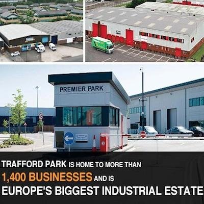 Trafford Park is home to more than 1,400 businesses and represents one of the largest concentrations of industrial and warehousing space in the UK