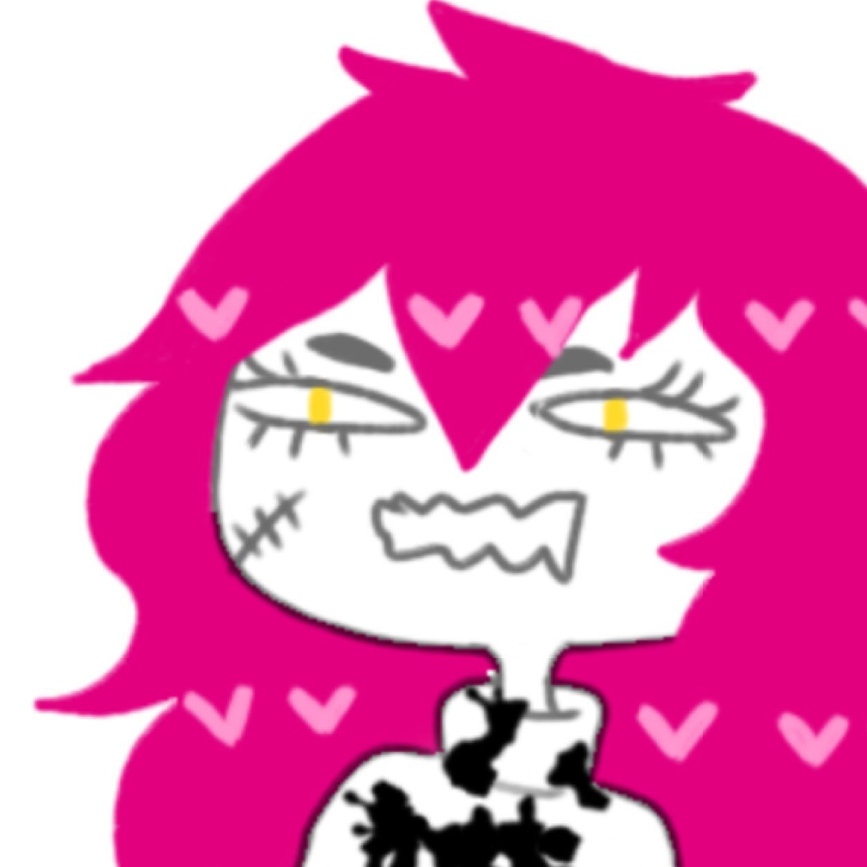 @chopper_actual is mine dont even try to lay a finger on him or you will loose your whole arm | scary pink haired woman | anger issues? pfsh please