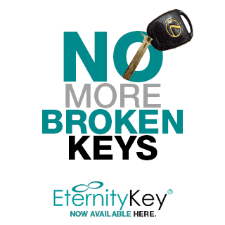 No more broken car keys! Never be inconvenienced or stranded again with a broken automotive fob key. The Eternity Key has a lifetime warranty.