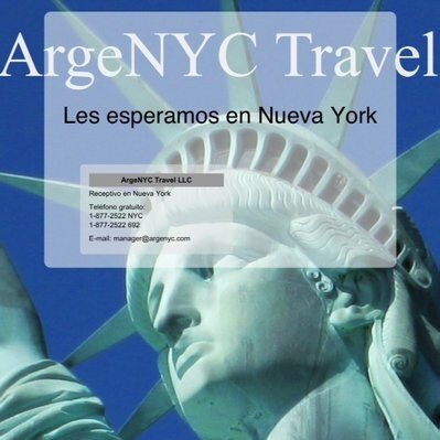 Turismo receptivo en NYC , con más de 30 años de experiencia  argenyctravel@gmail.com