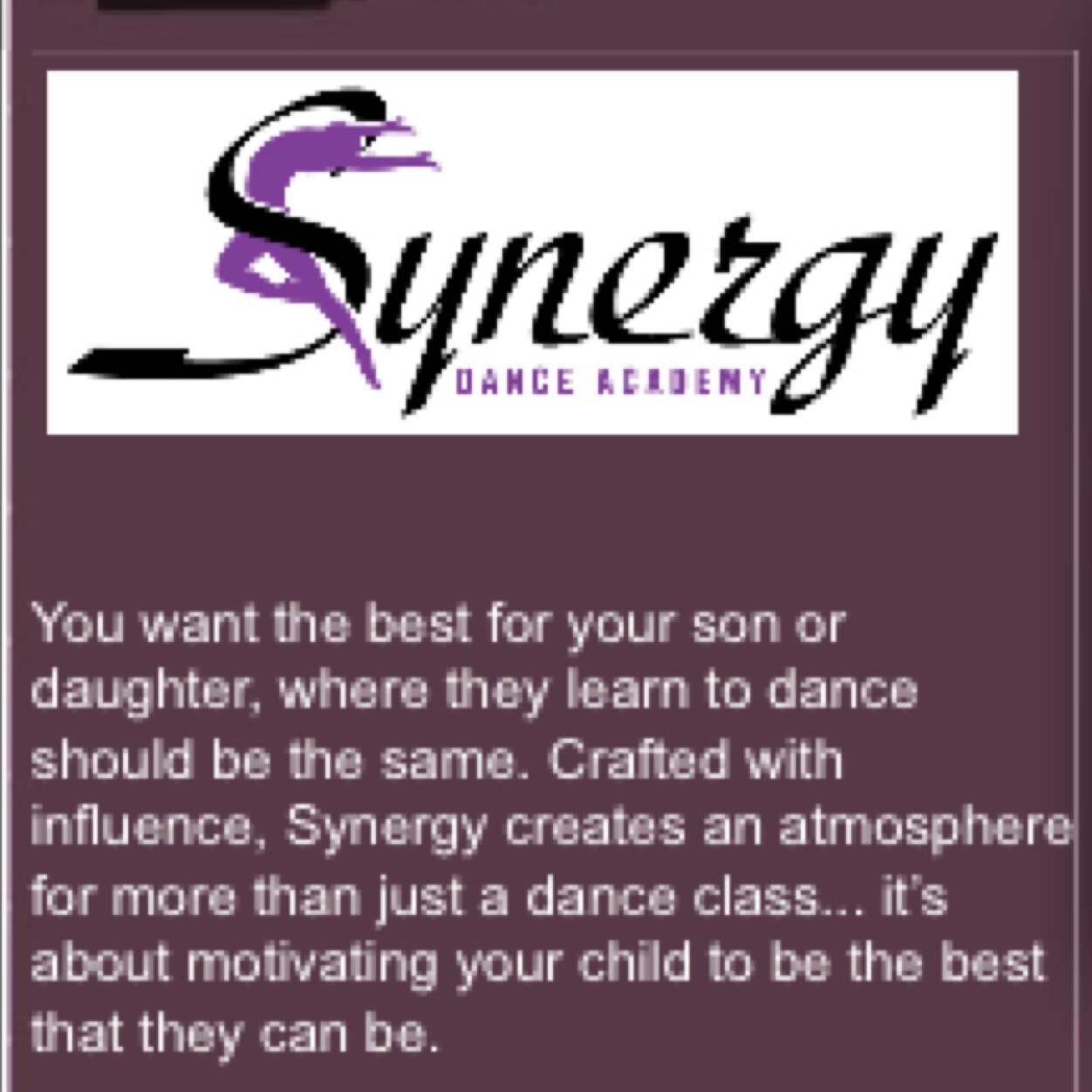synergy dance classes
