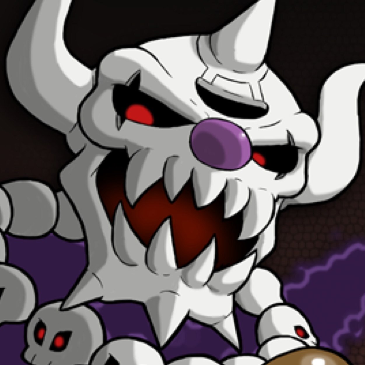 A master of necromancy and the leader of the Skull Gang. Necrodeus holds the power to split the souls of living people to weaken them. {RP: Kirby}