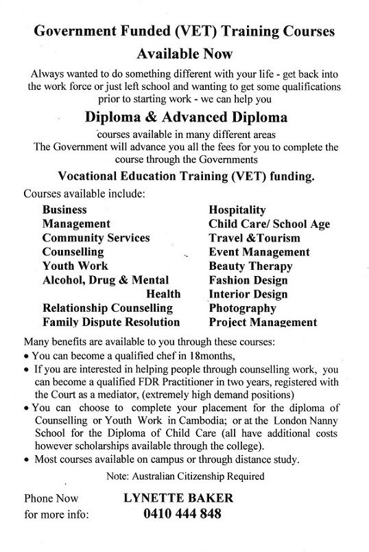 Fantastic Govt Funded Courses - Australia Wide
