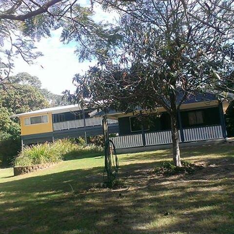 Amity Pines is a large house on one acre at Amity Point.  It has seven bedrooms and three bathrooms and is available for rent through Straddie Sales and Rentals