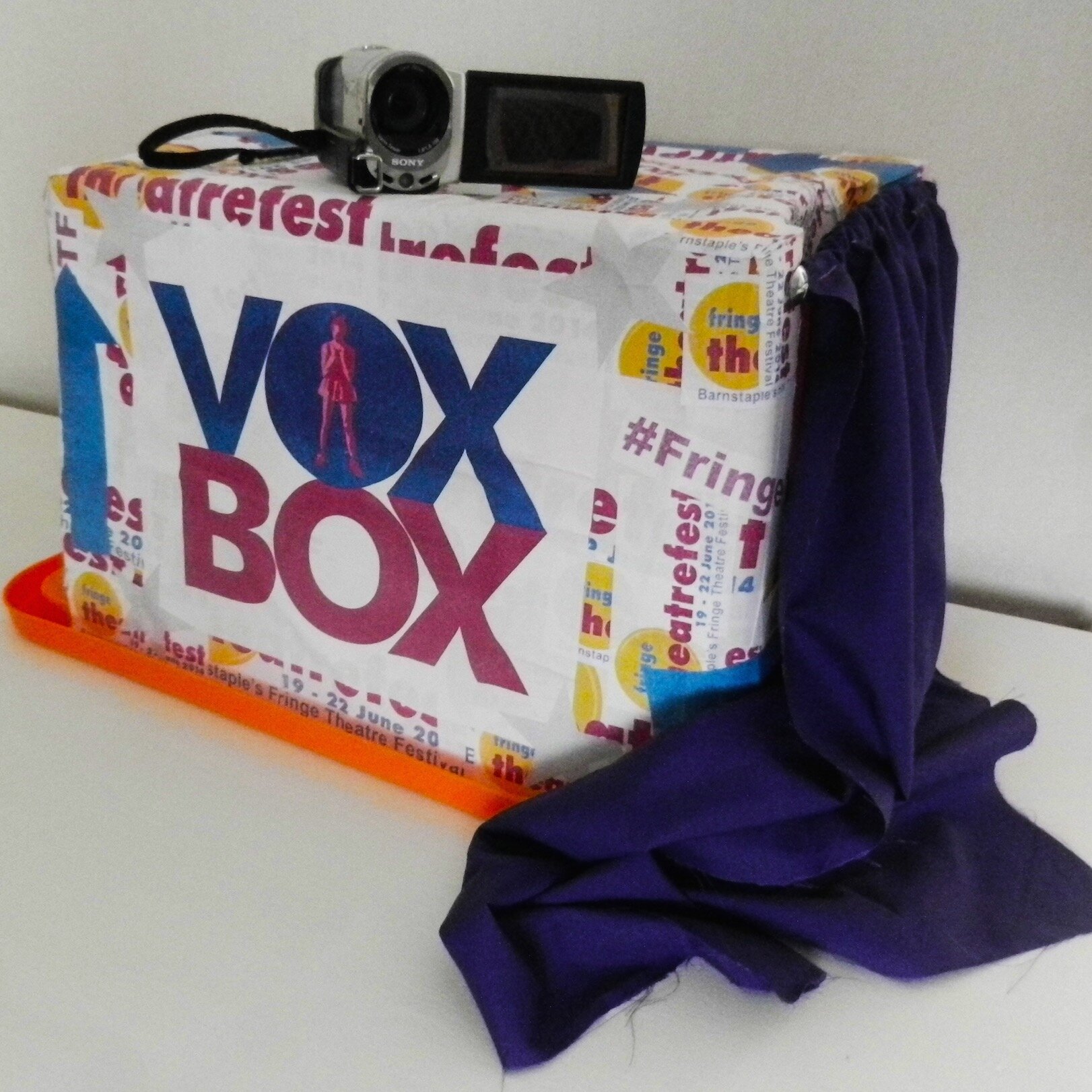 Barnstaple Fringe Theatrefest's very own mobile feedback booth! Brought to you by the North Devon Theatres' Young Producers