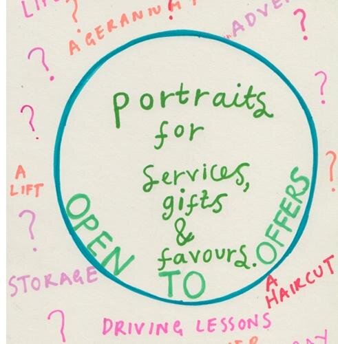 Portraits for Services, Gifts and Favours. A project by Lady Lucy @ydalycul PhD researcher @winchesterart If you would like a portrait, please make me an offer