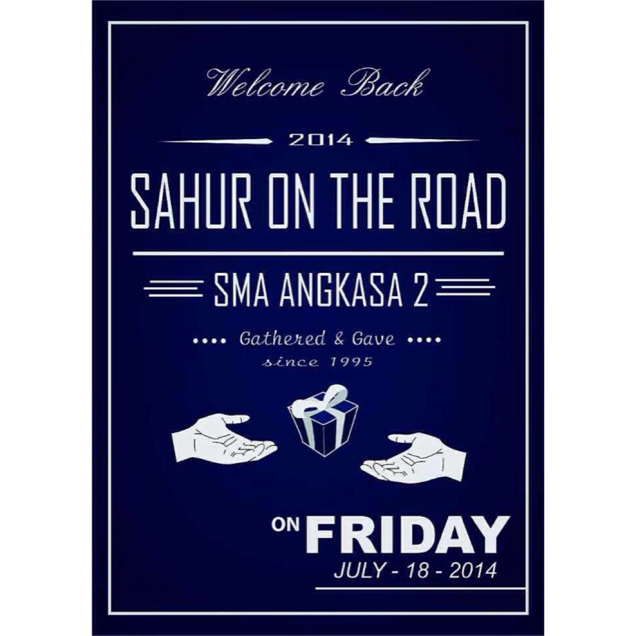 Diselenggarakan oleh para alumni SMA ANGKASA 2 & TIDAK mengatas namakan/bersangkutan oleh sekolah - see u in next year!