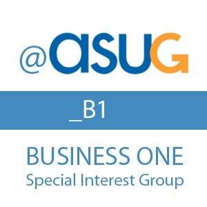 The ASUG SAP Business One Special Interest Group
(SIG) provides the B1 Community with the opportunity to connect, collaborate, and share knowledge.