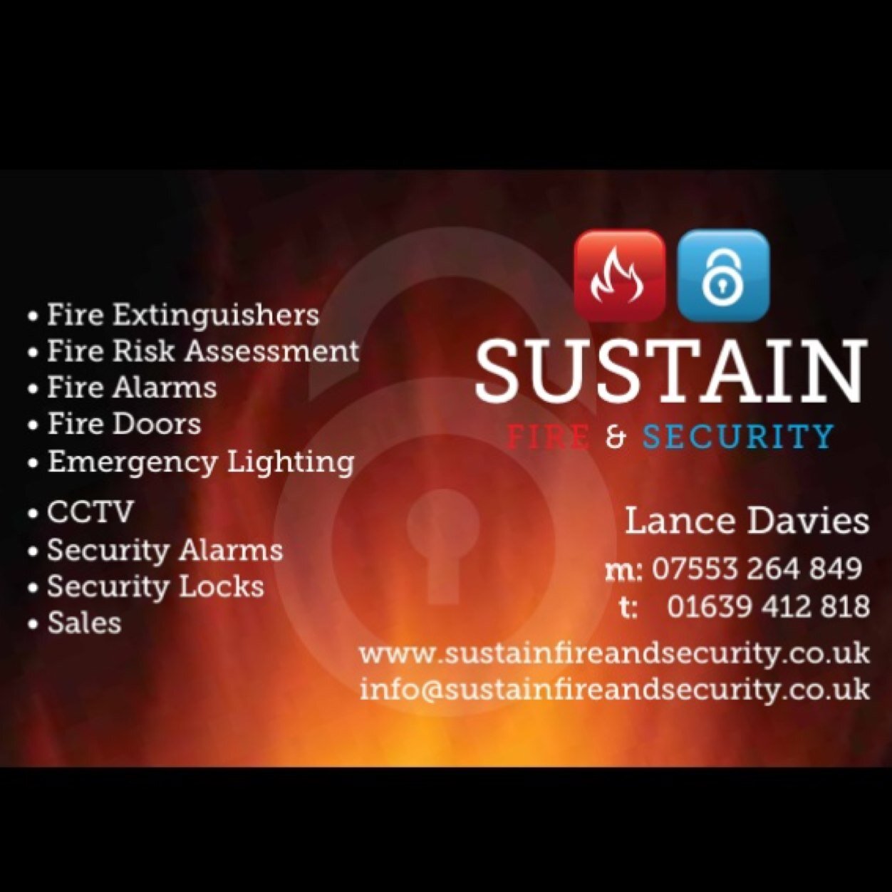 SustainFS's profile picture. At Sustain Fire & Security we provide the most up to date professional service in the area, located in ptalbot we cover swnsea-cdiff, all the way to bristol....