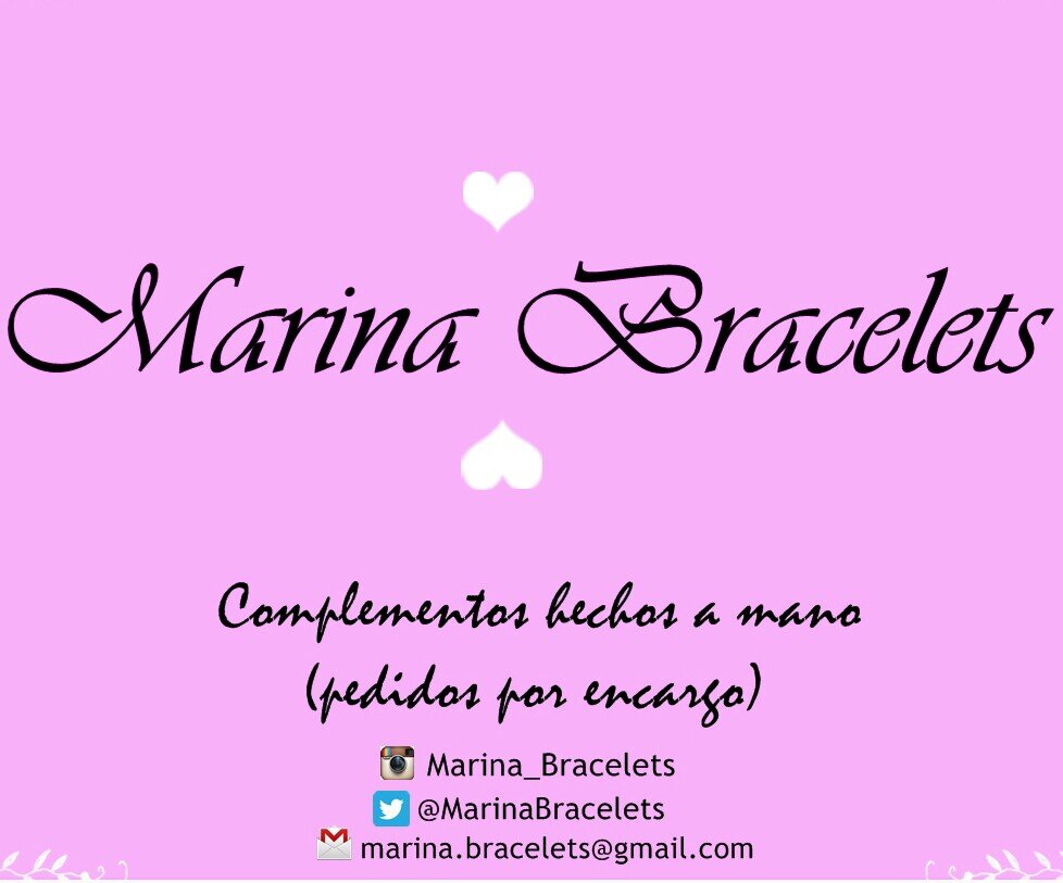 Complementos hechos a mano. Venta Online. Envíos a toda España. Envíame un e-mail a: marina.bracelets@gmail.com :)