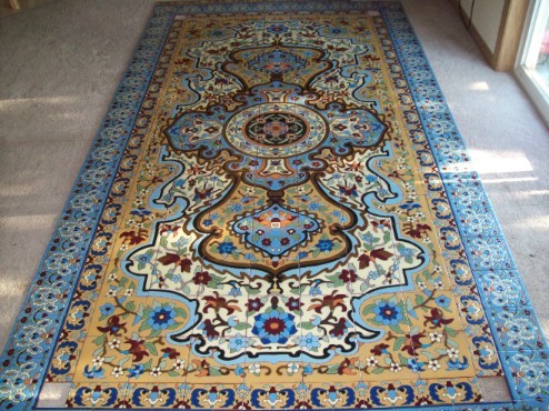 Beautiful Custom Hand-Painted Tiles, Malibu, Catalina, Cuerda Seca, Persian Tile Rugs, VIntage Reproduction Tile, Unique glazes on the finest terracotta clay.