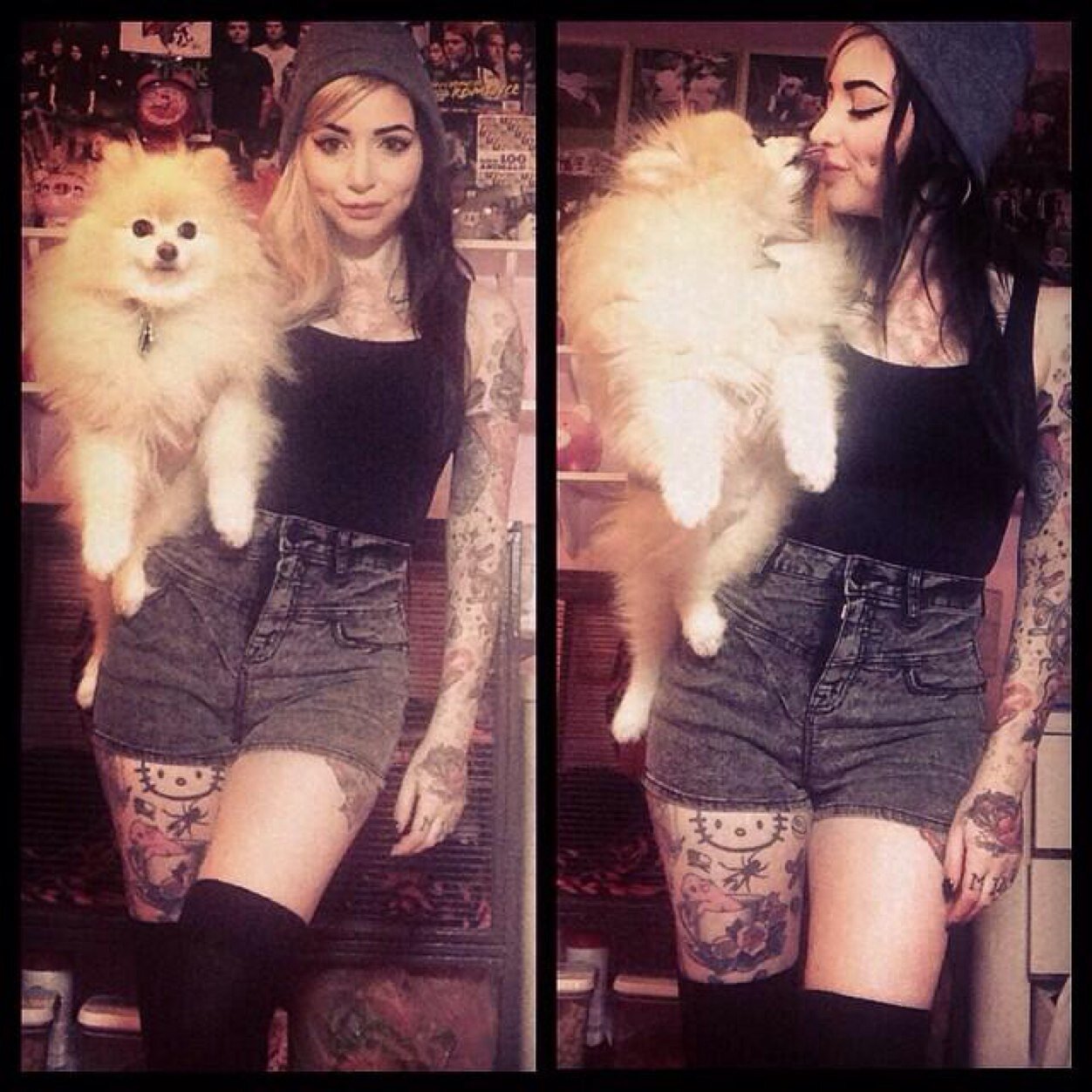 Tattoos hello kitty and animals