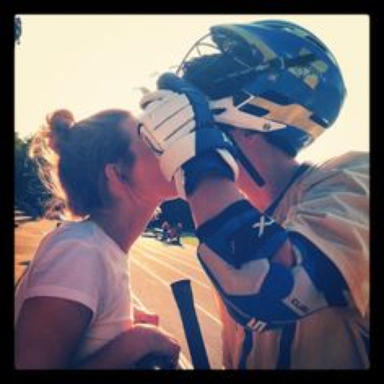 Full time lacrosse girlfriend, suppourting him until the very end.