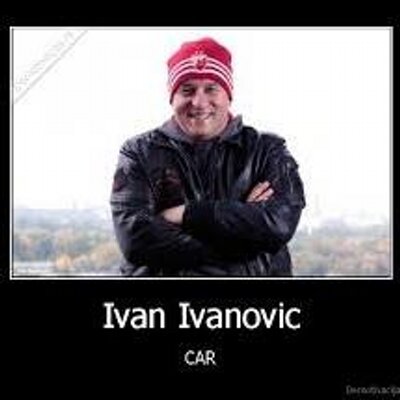 Twitter ivan ivanovic The president